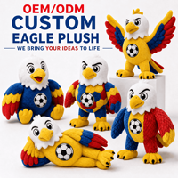 Peluche Aigle de la Roumanie, modèle Euro Football 2028, personnalisable, Vente en gros OEM ODM, Mascotte de football, Cadeau