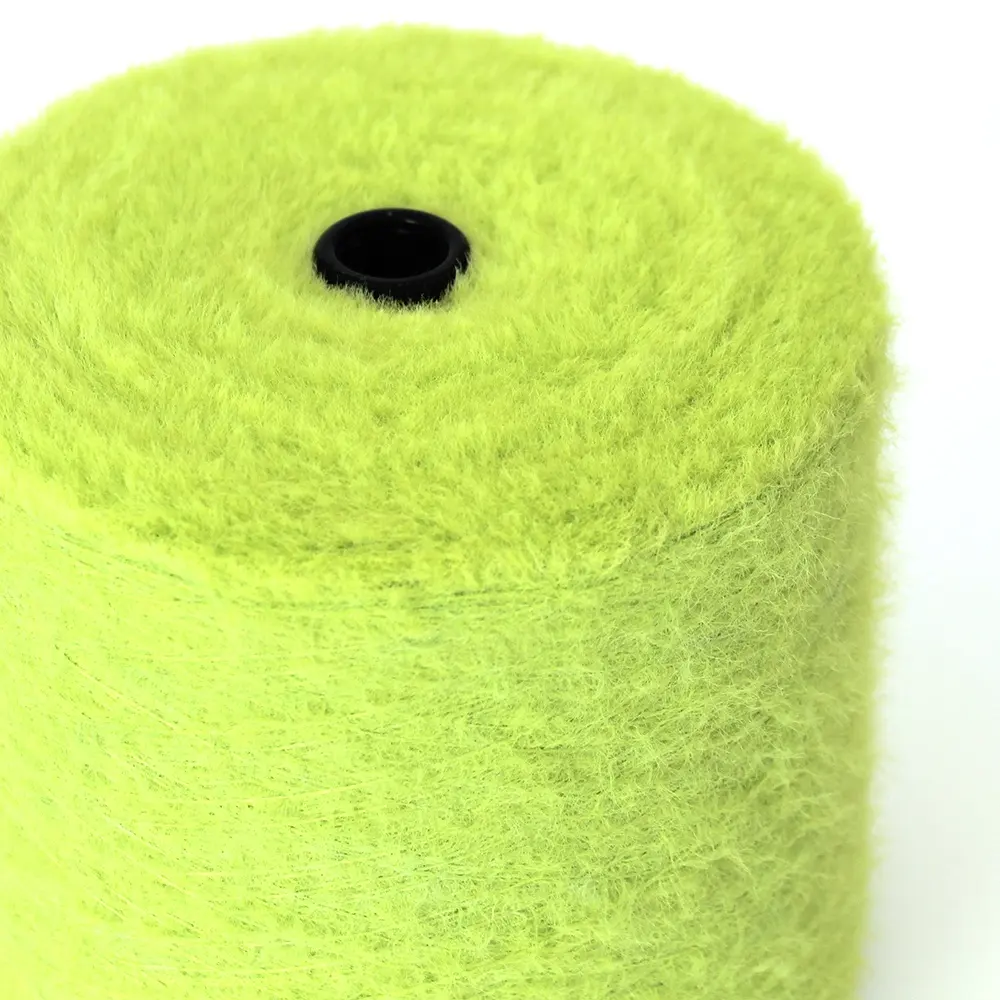 Текстильная окрашенная 2 см искусственная шерсть куница Вязаная Шерсть норка 100% нейлоновая полиамидная плоская вязальная машина причудливая пряжа для плетения