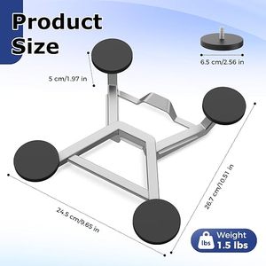 Support <span class=keywords><strong>de</strong></span> toit magnétique Starlink Mini avec raccord <span class=keywords><strong>de</strong></span> tige, support satellite en alliage d'aluminium léger pour voiture, bateau, camion, camping, voyage - Product Image 2
