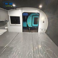 ONLYWE Remorque de camping en forme de larme, mini-caravane certifiée CE, légère, pour couples, pour le camping en week-end