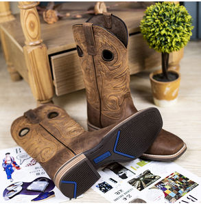 <span class=keywords><strong>Bottes</strong></span> de cowboy Goodyear Welted de créateur, grandes tailles, <span class=keywords><strong>bottes</strong></span> western montantes pour hommes, en cuir véritable, confortables, pour la ferme et le désert - Product Image 6