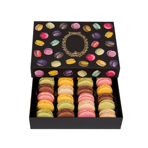 Macaron Macarons Logo Printing Design Macaron Luxury Shape Box Packaging Macarons Paper Box With Divider