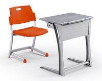 Meubles de salle de classe d'école internationale de Moyen-Orient bureau simple en métal en plastique d'étudiant avec la chaise