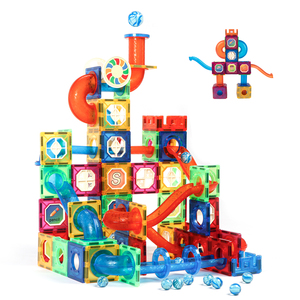 Bloques de construcción magnéticos STEM juguetes educativos azulejos magnéticos carrera de mármol para niños - Product Image 3