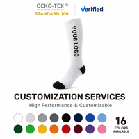 Chaussettes d'équitation haute performance, sur mesure, anti-transpiration, à compression, pour l'équitation, design OEM.