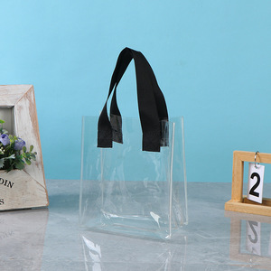 Sac fourre-tout transparent en PVC Xinye, plusieurs tailles, sac cadeau holographique pour emballage de vêtements - Product Image 3
