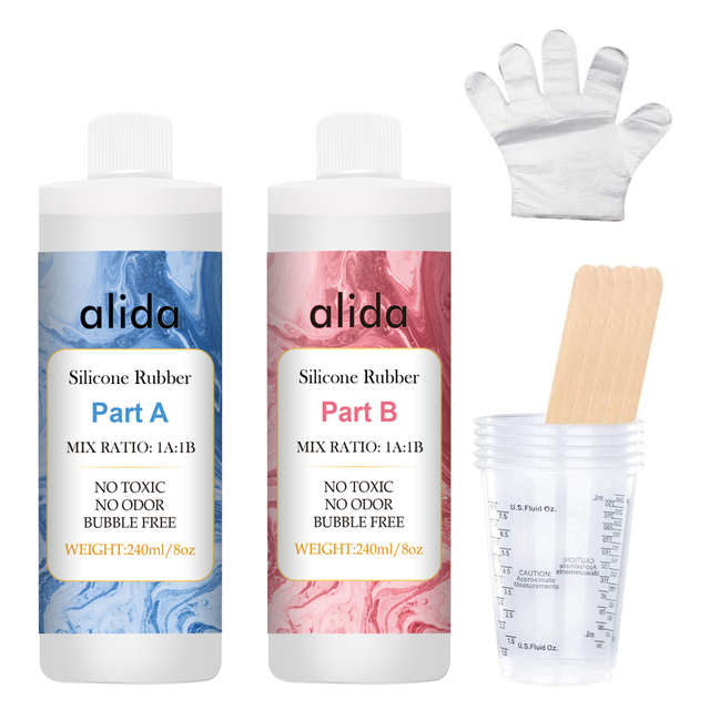 16oz Epoxy AB Glue 1:1 Silicone Rubber for Molds Making High Performance Adhesive & Sealant