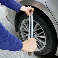 Kit de herramientas de gran tamaño para eliminación de abolladuras sin pintura en coches, que incluye varillas curvas, palanca, bomba de aire y bolsa de succión, para reparación de daños en guardabarros delanteros
