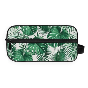 Hawaiian Leaves Patterns Customs Portable <b>Toiletry</b> <b>Storage</b> Bag Large Capacity Lightweight Makeup Bag Travel Waterproof Bag - Product Image 2