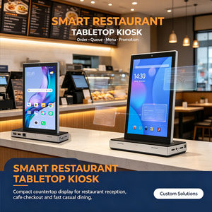 Double Touch Screen 10.1 Inch Android 13 Tablet Advertising Screen Kiosk Ordering System Digital Signage for Stores - Product Image 1
