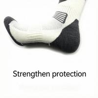 Chaussettes de ski en laine mérinos pour adultes, absorbantes, épaisses, chaudes, longues, à boucles en tissu éponge, résistantes au froid