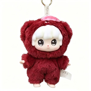 Ensemble de 6 porte-clés en peluche YoYo Dessert Zoo, poupées d'animaux en fourrure pour les jeunes, cadeaux unisexes, décorations - Product Image 5