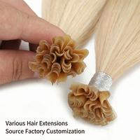 Extensions de cheveux humains brésiliens à kératine en U invisibles, 20 pouces, 100g, ondulation profonde soyeuse, sans perte, sans nœuds, toutes couleurs