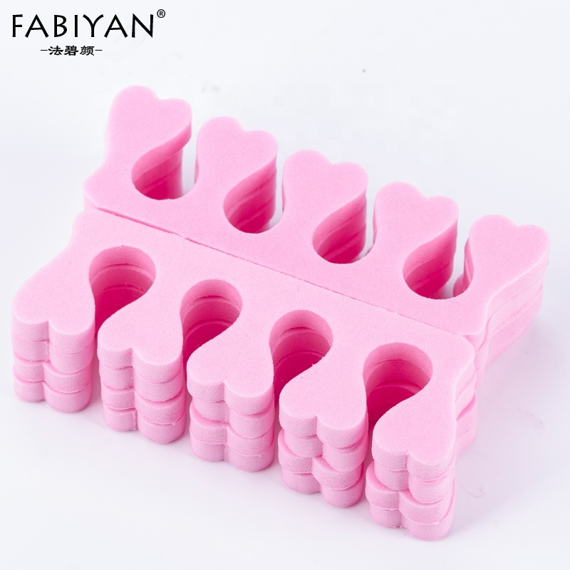 25 pares cor rosa 4 furos dedo Eva toe separador