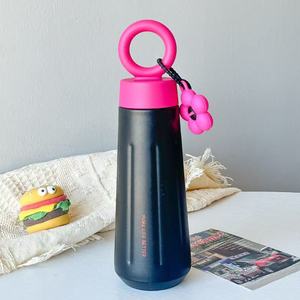 OEM ODM 450ml 316 Stainless Steel Vacuum Thermos Flask Portable Insulated Water <b>Bottle</b> with Carry Loop and Flower Charm - Product Image 6