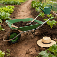 Carretilla de Mano OEM de Alta Capacidad, 200 kg, Plataforma Reforzada, Carretilla de Transporte para Almacén, Carro de Jardín