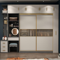 Armoire portable de luxe personnalisée pour chambre à coucher, dressing moderne en bois, placards de chambre