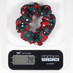 2021 nueva Navidad rojo verde copo de nieve tela pelo <span class=keywords><strong>Scrunchies</strong></span> para mujeres suave accesorios para el cabello regalo - Product Image 6