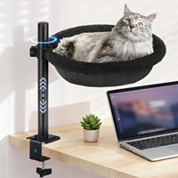 Intérieur 360 °   Hamac de bureau rotatif et réglable en hauteur pour chat, idéal pour les grands chats et les chatons, meuble-nid