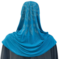 Foulard Hijab régulier de 3 à 60 ans, foulard musulman en cristal, casquette pour femmes et filles, foulard Khimar, châles malais de dubaï