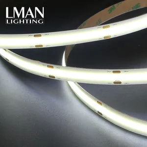 Utra Thin 12V 24V Flexible Rope Indoor Strip Light IP20 Digital Cuttable 10W 12W COB Tape Rgb Led Strip