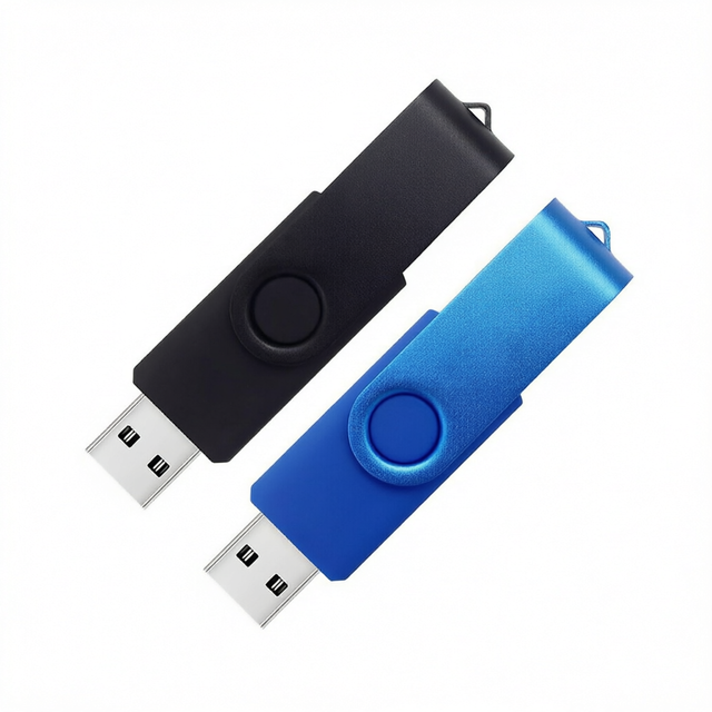 Custom Logo Swivel USB Flash Drive 32GB USB 2.0 Pen Drive Bulk Promotional Memory Stick Keychain Wholesale