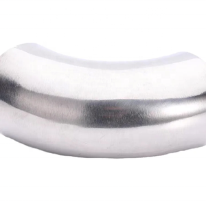 כיתה סניטרית 304 נירוסטה 90-המרפק מראה חיצוני ליטוש הטבעה ריתוך בהיר אביזרי צינור מעקה - Product Image 5