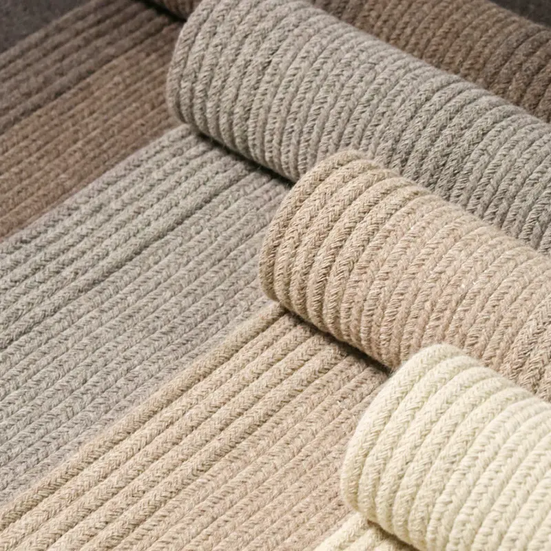 Karpet Kustom Ruang Tamu Lembut Penutup Karpet Turki Karpet Bulat dan Permadani Wol Berumbai Tangan