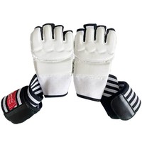Guantes de Boxeo de Poliuretano, Medios Dedos, Unisex, para Sanda, Taekwondo, Entrenamiento con Saco de Arena, Combate