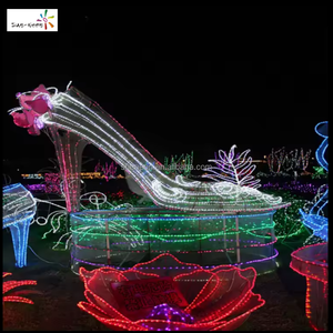 Outdoor holiday decor Light Christmas Festival high-heeled shoes high <b>heels</b> motif light for festival - Product Image 4