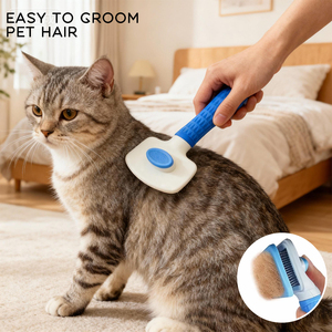 Soft Touch Stainless Steel Pet <b>Hair</b> <b>Comb</b> Cat <b>Hair</b> Removal Brush Massage Gloves for Cat and Dog Pet Cleaning & Grooming Products - Product Image 5