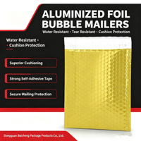 Enveloppes matelassées métalliques à bulles, enveloppes d'expédition avec fermeture adhésive, sacs d'expédition pour l'emballage postal