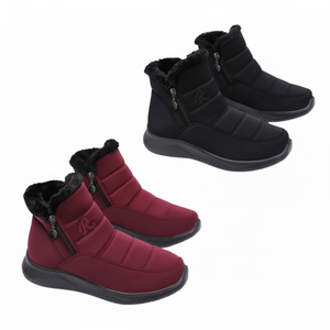 Botines unisex de invierno con piel real acolchado botín zapatos - Product Image 1