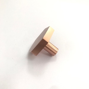Modern Sharp Six-angle furniture <strong>cabinet</strong> drawer hexagon pull handles <strong>knob</strong> with Brush Brass <strong>gold</strong> and rose <strong>gold</strong> color - Product Image 3