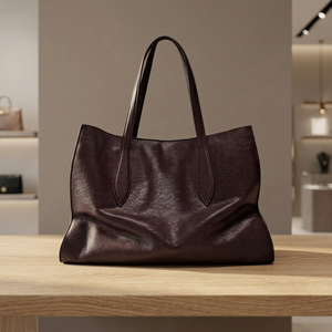 Sac à main décontracté pour femme en cuir véritable, écologique, souple, imperméable, grande capacité, fermeture éclair, bandoulière - Product Image 5