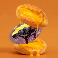 Pain Halal en Gros, Pain Fourré aux Myrtilles, Pain Fourré à la Confiture 80g 5 Saveurs, Pain Fourré aux Œufs