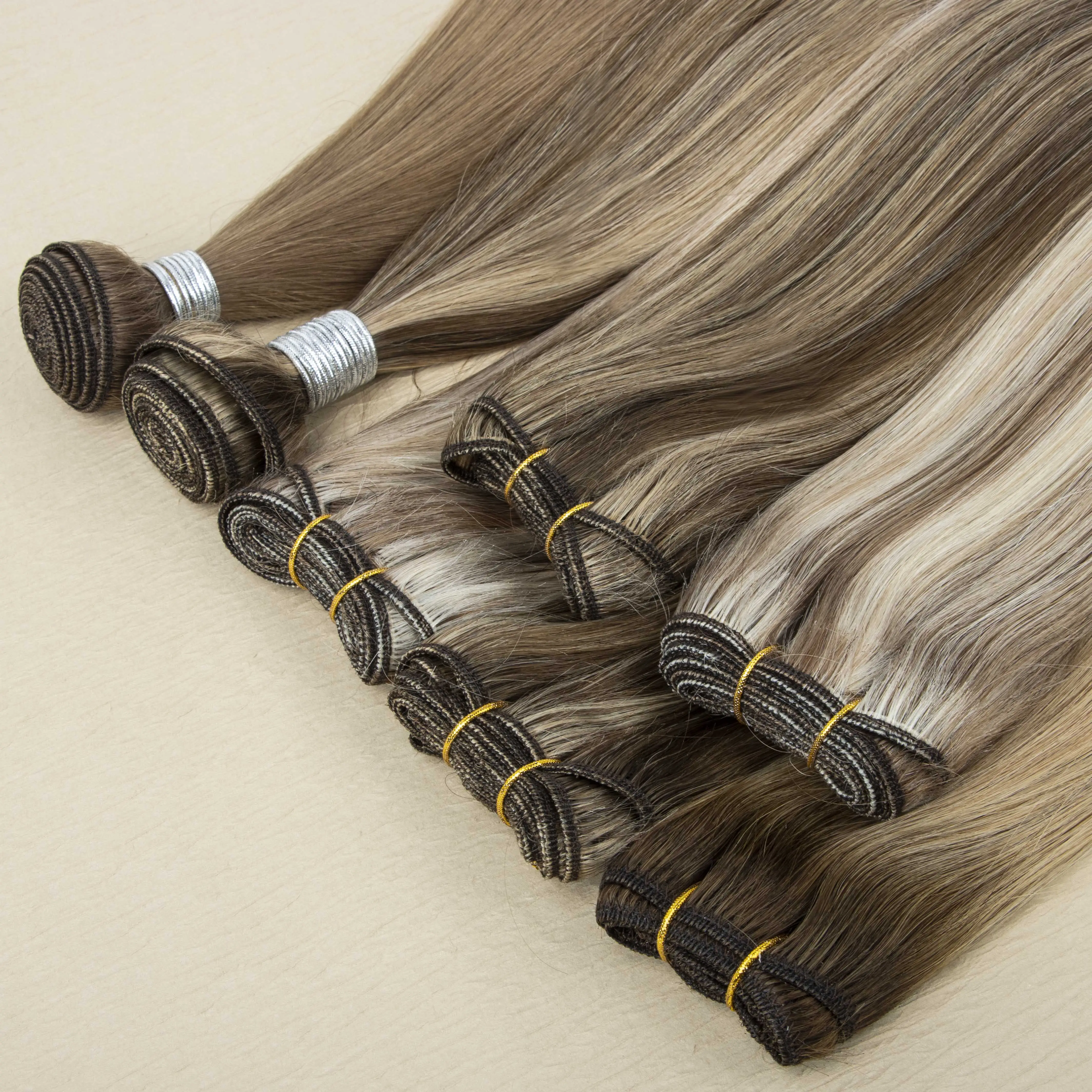Vendeur de trame de cheveux humains alignés avec cuticules brutes droites 12A Cheveux ondulés vierges de vison doublement étirés