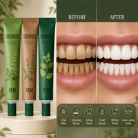 Échantillon Gratuit - Vente en Gros - Fabricant - Dentifrice Herbal Menthe Blanchissant Sans Fluor Personnalisé - Anti-Caries - Pour Usage Domestique
