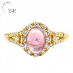 แหวนเพชรทัวร์มาลีนเงินแท้ 925 จาก UM Jewelry เหมาะสำหรับทุกเพศ ใส่ได้ทุกวัน ของขวัญวันครบรอบแต่งงาน - Product Image 1