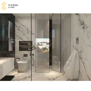 Yushi tự nhiên Backlit phiến đá cẩm thạch tường Bảng điều khiển đánh bóng dover Trắng phiến đá cẩm thạch với tĩnh mạch màu xám - Product Image 2