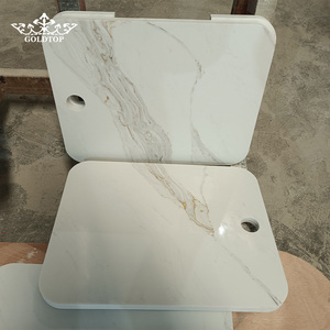 Dalles de quartz Calacatta Macchia 5005 polies, modernes et luxueuses GOLDTOP, à veines prononcées, pour îlots de cuisine, plans de travail, salles à manger, halls d'hôtel - Product Image 4