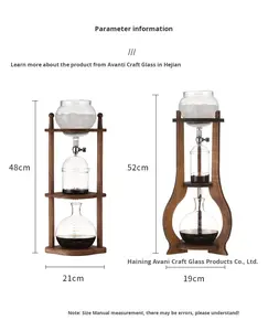Carafe à café glacé en verre écologique en stock en usine, ensemble de brassage minimaliste à dégoulinement, modèle de style à dégoulinement - Product Image 1