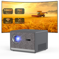 Projecteur LED LCD CR53 1080P avec 2 haut-parleurs 5W, Android 11, portable, pour cinéma maison, usage professionnel et extérieur