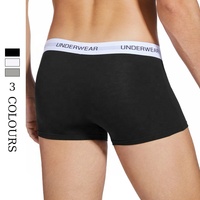 Caleçons Boxers Classiques pour Hommes avec Logo Gris et Blanc, Bande Élastique, Sous-vêtements Masculins 95% Coton 5% Spandex