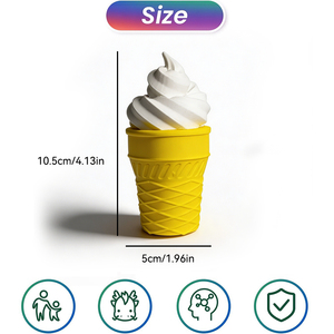 Jouets modèle épée en forme de cornet de glace rétractable par gravité imprimés en 3D, jouet épée télescopique en plastique en forme de cornet de glace - Product Image 2
