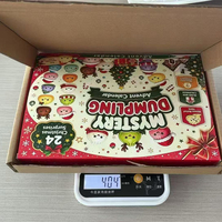 Calendrier de l'Avent de Noël avec diverses boulettes de Noël, jouet anti-stress TPR souple à presser, 24 surprises de Noël