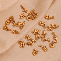 Nouveautés Dreamshow Breloques Lettres Plaqué Or PVD Acier Inoxydable Bijoux Fantaisie Pendentifs Charms