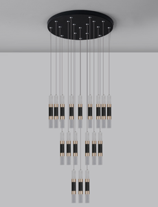 Zeal Lighting Lámpara colgante de isla de cocina de vidrio negro moderno regulable con estilo nórdico para uso en hoteles - Product Image 5