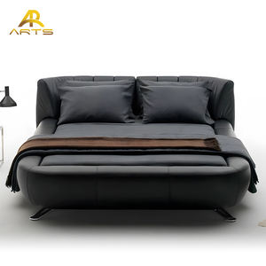 Современная мягкая двуспальная кровать размера «Queen-Size», кровать-Лофт для детей, мебель для спальни, роскошная кровать размера «King-Size», каркас для пентхауса - Product Image 1