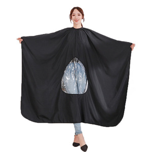 Cape de coiffure personnalisée avec <span class=keywords><strong>fenêtre</strong></span> d'observation transparente, imperméable, pour salon de coiffure - Product Image 4